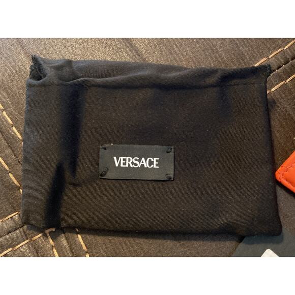 NWT Versace Mini Medusa Coral Quilted Lamb Leather Slim Card Case Wallet - Picture 3 of 10